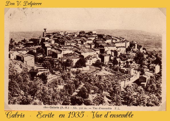 111 � Cabris  -  Ecrite en 1935