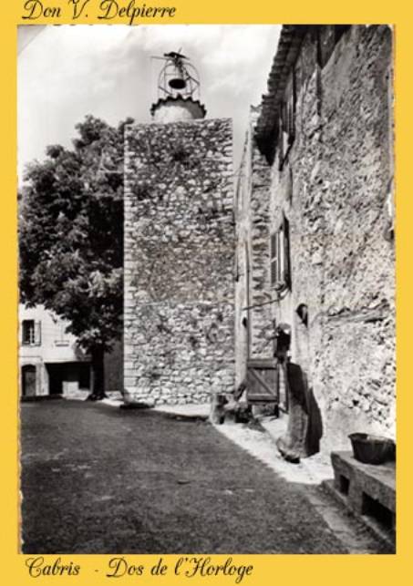 178 - Cabris  -  Dos de l'horloge