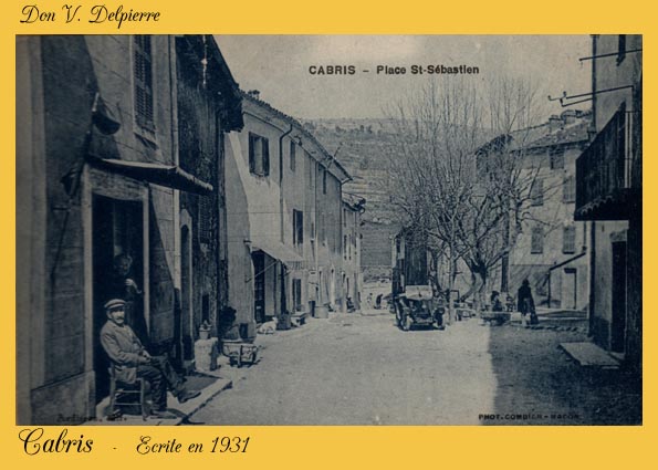 127 - Cabris  - Ecrite en 1931 - Place St S�bastien