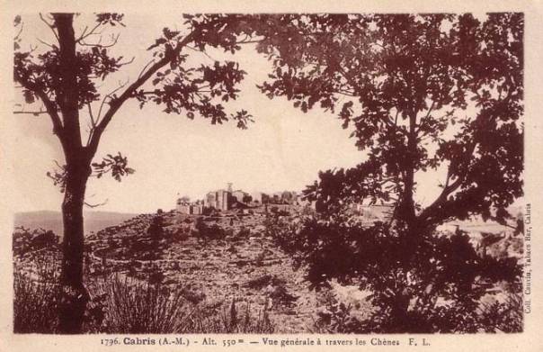 04 � Cabris  1796  -  Vue g�n�rale � travers les ch�nes �
